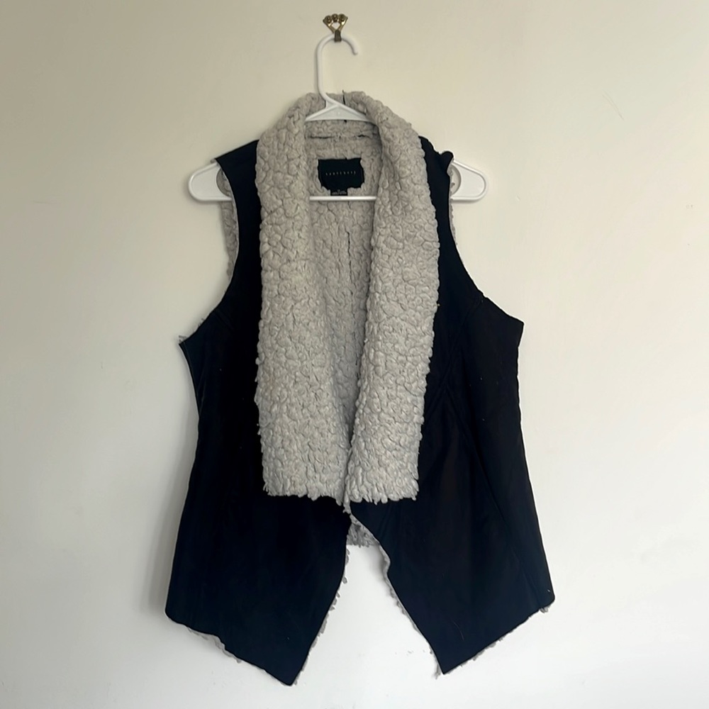 Cozy Faux Suede and Sherpa vest